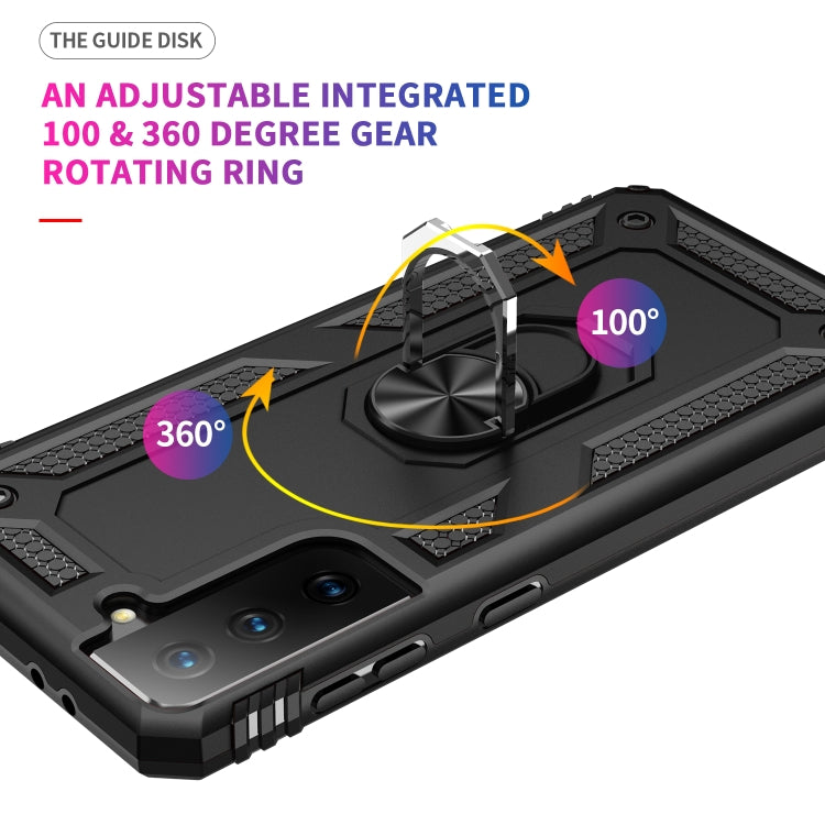 Shockproof TPU + PC Protective Case with 360 Degree Rotating Holder, For Samsung Galaxy S21 5G