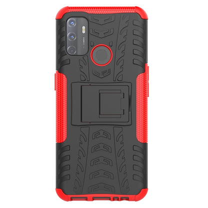 Tire Texture Shockproof TPU+PC Protective Case with Holder, For OPPO A53 / A32, For vivo Y50