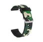 Camouflage Silicone Replacement Wrist Strap Watchband with Silver Buckle