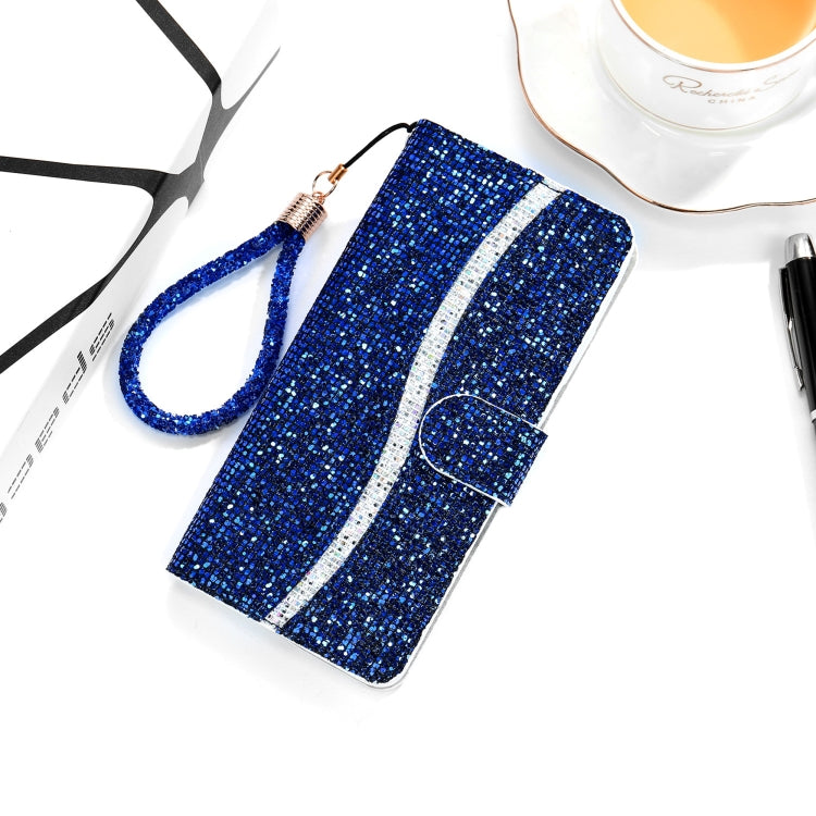 Glitter Powder Horizontal Flip Leather Case with Card Slots & Holder & Lanyard, For Samsung Galaxy S21+ 5G, For Samsung Galaxy S21 Ultra 5G, For Samsung Galaxy S21 5G, For Samsung Galaxy A42