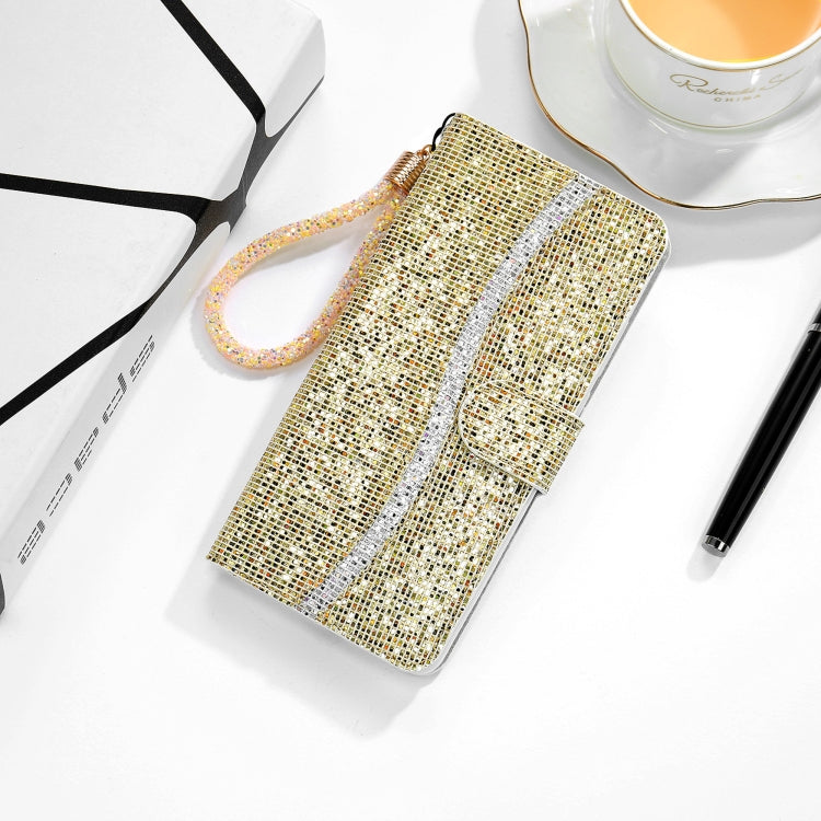 Glitter Powder Horizontal Flip Leather Case with Card Slots & Holder & Lanyard, For Samsung Galaxy S21+ 5G, For Samsung Galaxy S21 Ultra 5G, For Samsung Galaxy S21 5G, For Samsung Galaxy A42