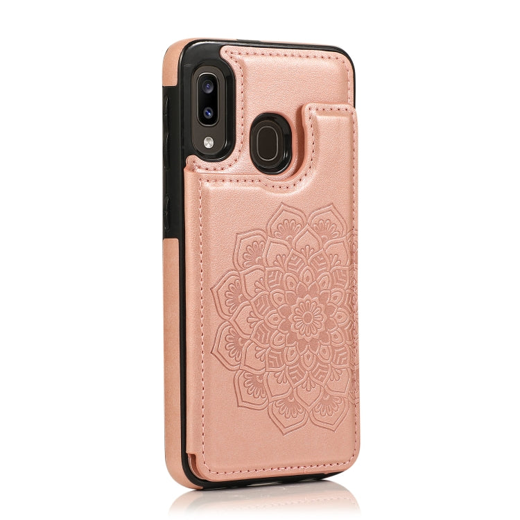Double Buckle Mandala Pattern PU+TPU Protective Case with Card Slots & Holder & Photo Frame, For Samsung Galaxy A10e / A20e, For Samsung Galaxy A20 / A30, For Samsung Galaxy A50 / A50s, For Samsung Galaxy A51, For Samsung Galaxy A70��������������������...