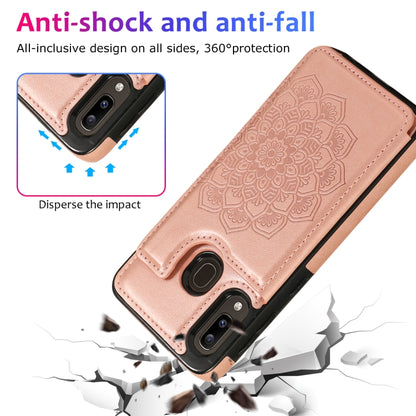 Double Buckle Mandala Pattern PU+TPU Protective Case with Card Slots & Holder & Photo Frame, For Samsung Galaxy A10e / A20e, For Samsung Galaxy A20 / A30, For Samsung Galaxy A50 / A50s, For Samsung Galaxy A51, For Samsung Galaxy A70��������������������...