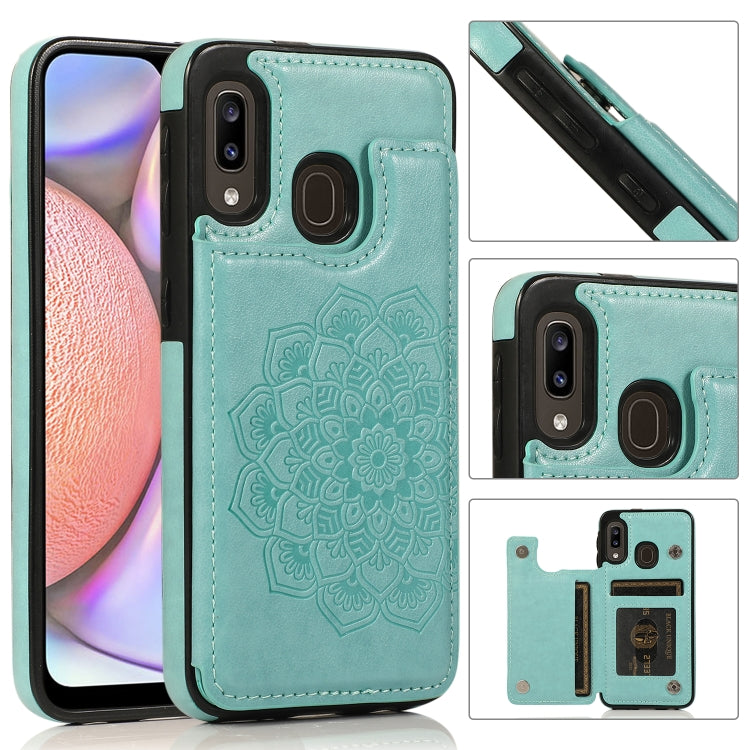 Double Buckle Mandala Pattern PU+TPU Protective Case with Card Slots & Holder & Photo Frame, For Samsung Galaxy A10e / A20e, For Samsung Galaxy A20 / A30, For Samsung Galaxy A50 / A50s, For Samsung Galaxy A51, For Samsung Galaxy A70��������������������...