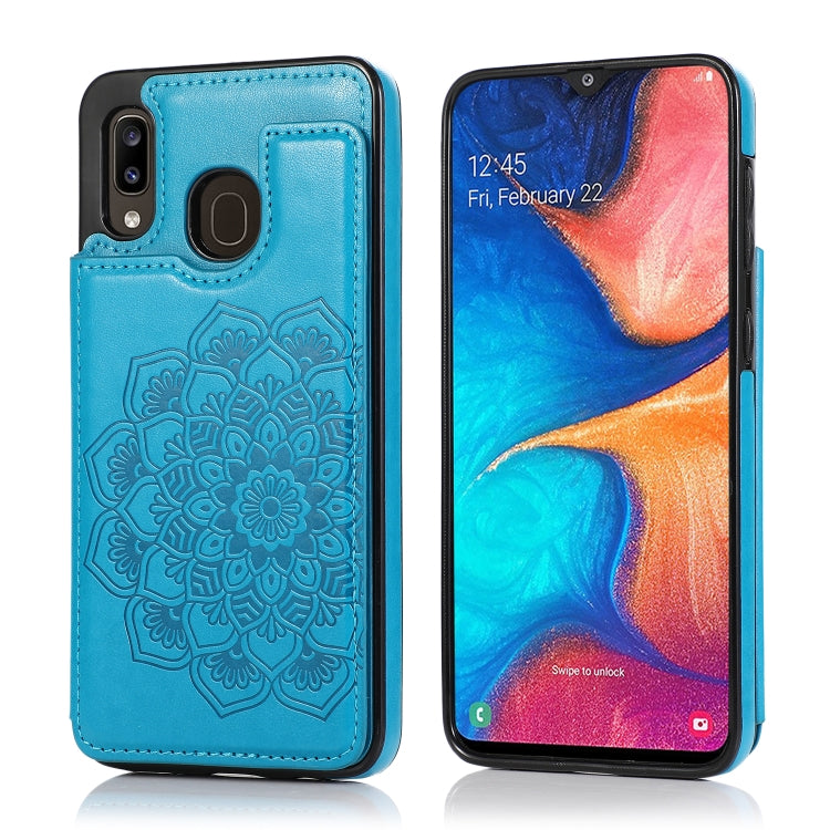 Double Buckle Mandala Pattern PU+TPU Protective Case with Card Slots & Holder & Photo Frame, For Samsung Galaxy A10e / A20e, For Samsung Galaxy A20 / A30, For Samsung Galaxy A50 / A50s, For Samsung Galaxy A51, For Samsung Galaxy A70��������������������...