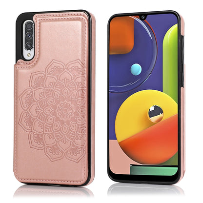 Double Buckle Mandala Pattern PU+TPU Protective Case with Card Slots & Holder & Photo Frame, For Samsung Galaxy A10e / A20e, For Samsung Galaxy A20 / A30, For Samsung Galaxy A50 / A50s, For Samsung Galaxy A51, For Samsung Galaxy A70��������������������...