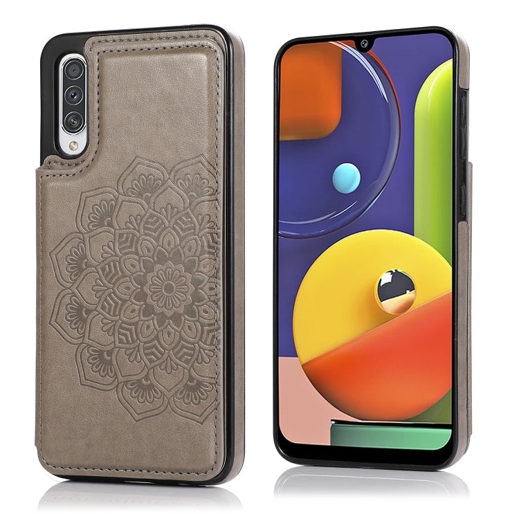 Double Buckle Mandala Pattern PU+TPU Protective Case with Card Slots & Holder & Photo Frame, For Samsung Galaxy A10e / A20e, For Samsung Galaxy A20 / A30, For Samsung Galaxy A50 / A50s, For Samsung Galaxy A51, For Samsung Galaxy A70��������������������...