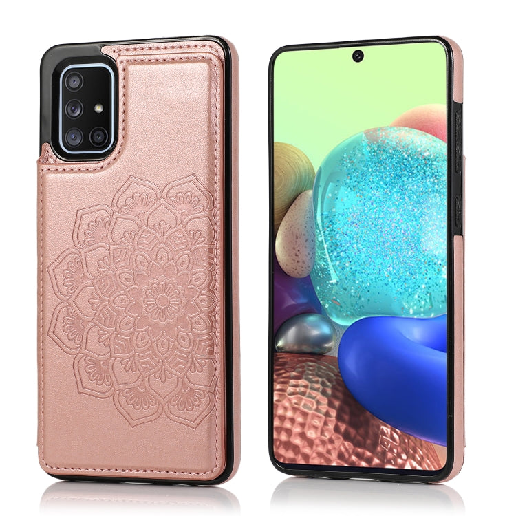 Double Buckle Mandala Pattern PU+TPU Protective Case with Card Slots & Holder & Photo Frame, For Samsung Galaxy A10e / A20e, For Samsung Galaxy A20 / A30, For Samsung Galaxy A50 / A50s, For Samsung Galaxy A51, For Samsung Galaxy A70��������������������...
