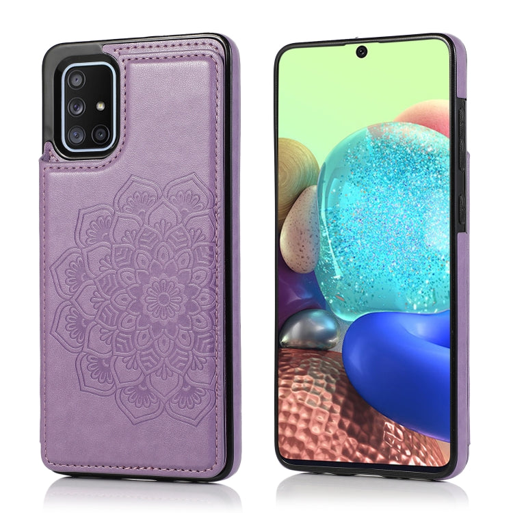 Double Buckle Mandala Pattern PU+TPU Protective Case with Card Slots & Holder & Photo Frame, For Samsung Galaxy A10e / A20e, For Samsung Galaxy A20 / A30, For Samsung Galaxy A50 / A50s, For Samsung Galaxy A51, For Samsung Galaxy A70��������������������...