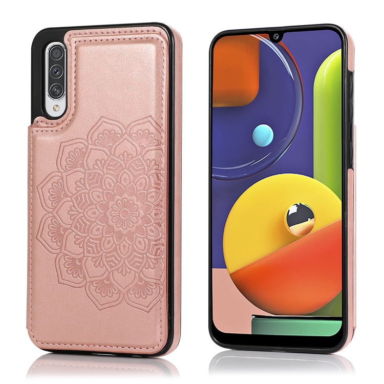 Double Buckle Mandala Pattern PU+TPU Protective Case with Card Slots & Holder & Photo Frame, For Samsung Galaxy A10e / A20e, For Samsung Galaxy A20 / A30, For Samsung Galaxy A50 / A50s, For Samsung Galaxy A51, For Samsung Galaxy A70��������������������...