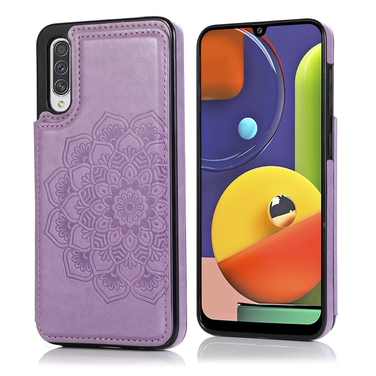 Double Buckle Mandala Pattern PU+TPU Protective Case with Card Slots & Holder & Photo Frame, For Samsung Galaxy A10e / A20e, For Samsung Galaxy A20 / A30, For Samsung Galaxy A50 / A50s, For Samsung Galaxy A51, For Samsung Galaxy A70��������������������...