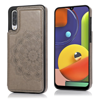 Double Buckle Mandala Pattern PU+TPU Protective Case with Card Slots & Holder & Photo Frame, For Samsung Galaxy A10e / A20e, For Samsung Galaxy A20 / A30, For Samsung Galaxy A50 / A50s, For Samsung Galaxy A51, For Samsung Galaxy A70��������������������...