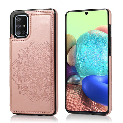 Double Buckle Mandala Pattern PU+TPU Protective Case with Card Slots & Holder & Photo Frame, For Samsung Galaxy A10e / A20e, For Samsung Galaxy A20 / A30, For Samsung Galaxy A50 / A50s, For Samsung Galaxy A51, For Samsung Galaxy A70��������������������...