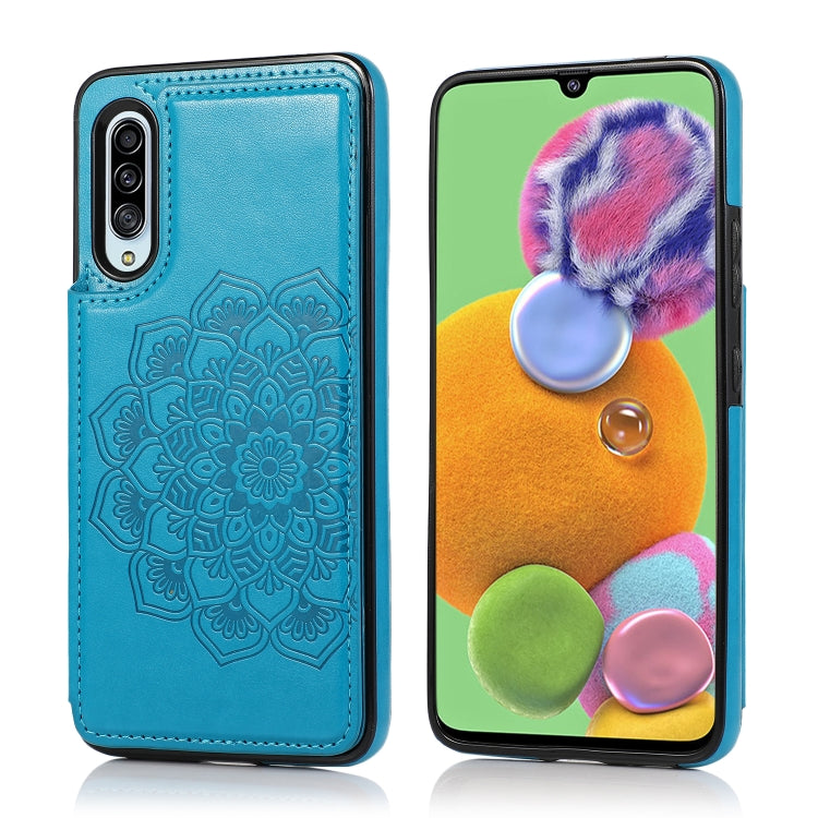 Double Buckle Mandala Pattern PU+TPU Protective Case with Card Slots & Holder & Photo Frame, For Samsung Galaxy A10e / A20e, For Samsung Galaxy A20 / A30, For Samsung Galaxy A50 / A50s, For Samsung Galaxy A51, For Samsung Galaxy A70��������������������...
