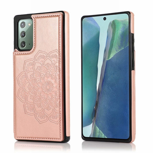 Double Buckle Mandala Pattern PU+TPU Protective Case with Card Slots & Holder & Photo Frame, For Samsung Galaxy Note20, For Samsung Galaxy S9, For Samsung Galaxy S9 Plus, For Samsung Galaxy S10, For Samsung Galaxy S10 Plus, For Samsung Galaxy S20������...