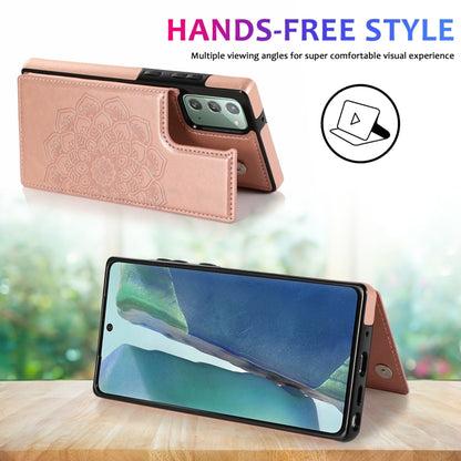 Double Buckle Mandala Pattern PU+TPU Protective Case with Card Slots & Holder & Photo Frame, For Samsung Galaxy Note20, For Samsung Galaxy S9, For Samsung Galaxy S9 Plus, For Samsung Galaxy S10, For Samsung Galaxy S10 Plus, For Samsung Galaxy S20������...