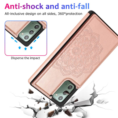 Double Buckle Mandala Pattern PU+TPU Protective Case with Card Slots & Holder & Photo Frame, For Samsung Galaxy Note20, For Samsung Galaxy S9, For Samsung Galaxy S9 Plus, For Samsung Galaxy S10, For Samsung Galaxy S10 Plus, For Samsung Galaxy S20������...