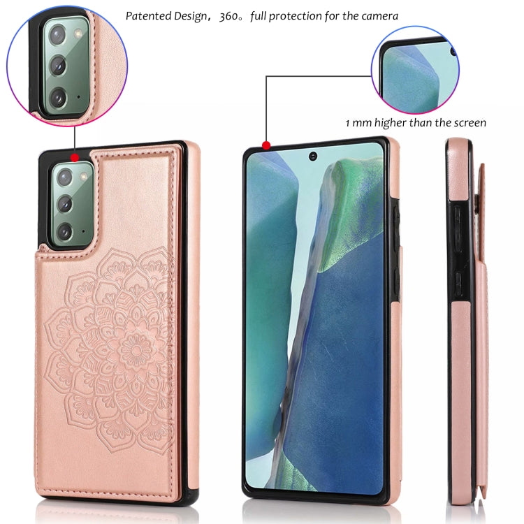 Double Buckle Mandala Pattern PU+TPU Protective Case with Card Slots & Holder & Photo Frame, For Samsung Galaxy Note20, For Samsung Galaxy S9, For Samsung Galaxy S9 Plus, For Samsung Galaxy S10, For Samsung Galaxy S10 Plus, For Samsung Galaxy S20������...