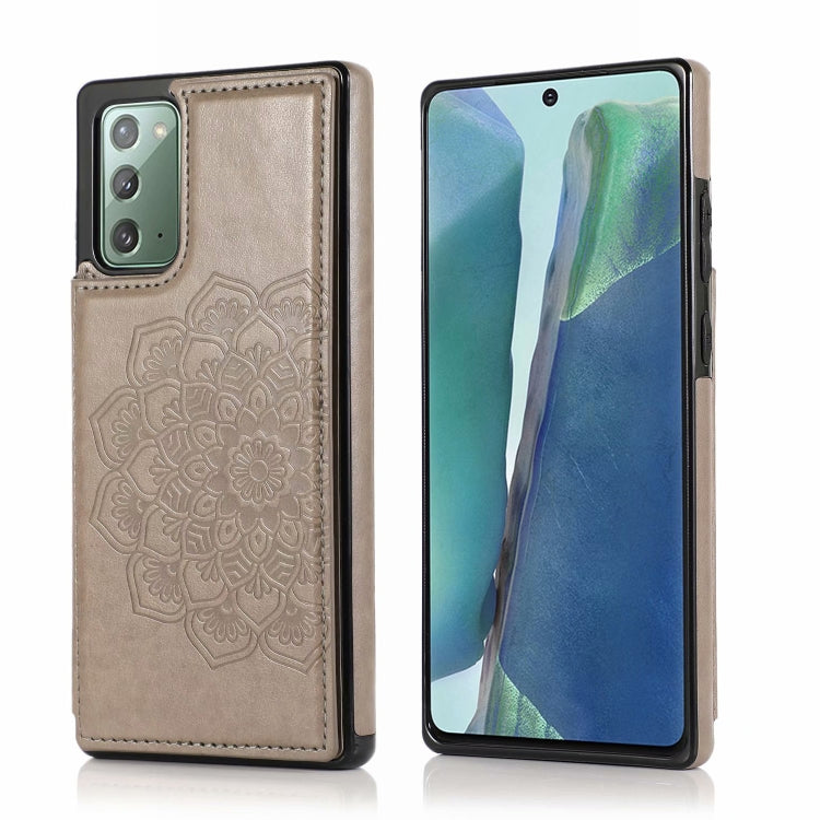 Double Buckle Mandala Pattern PU+TPU Protective Case with Card Slots & Holder & Photo Frame, For Samsung Galaxy Note20, For Samsung Galaxy S9, For Samsung Galaxy S9 Plus, For Samsung Galaxy S10, For Samsung Galaxy S10 Plus, For Samsung Galaxy S20������...