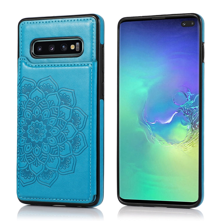 Double Buckle Mandala Pattern PU+TPU Protective Case with Card Slots & Holder & Photo Frame, For Samsung Galaxy Note20, For Samsung Galaxy S9, For Samsung Galaxy S9 Plus, For Samsung Galaxy S10, For Samsung Galaxy S10 Plus, For Samsung Galaxy S20������...