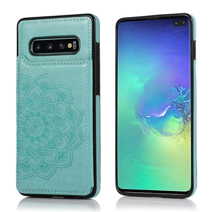 Double Buckle Mandala Pattern PU+TPU Protective Case with Card Slots & Holder & Photo Frame, For Samsung Galaxy Note20, For Samsung Galaxy S9, For Samsung Galaxy S9 Plus, For Samsung Galaxy S10, For Samsung Galaxy S10 Plus, For Samsung Galaxy S20������...