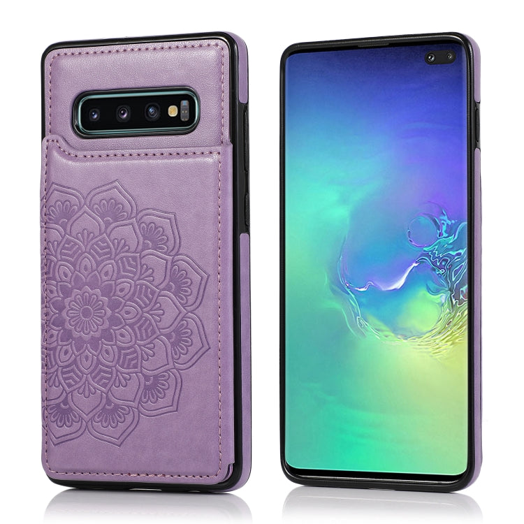 Double Buckle Mandala Pattern PU+TPU Protective Case with Card Slots & Holder & Photo Frame, For Samsung Galaxy Note20, For Samsung Galaxy S9, For Samsung Galaxy S9 Plus, For Samsung Galaxy S10, For Samsung Galaxy S10 Plus, For Samsung Galaxy S20������...