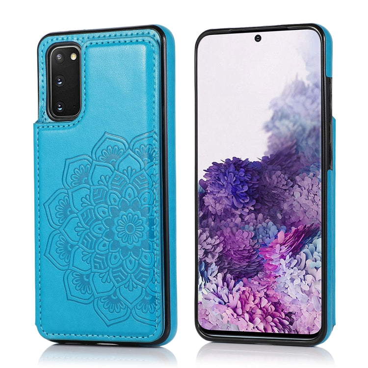 Double Buckle Mandala Pattern PU+TPU Protective Case with Card Slots & Holder & Photo Frame, For Samsung Galaxy Note20, For Samsung Galaxy S9, For Samsung Galaxy S9 Plus, For Samsung Galaxy S10, For Samsung Galaxy S10 Plus, For Samsung Galaxy S20������...