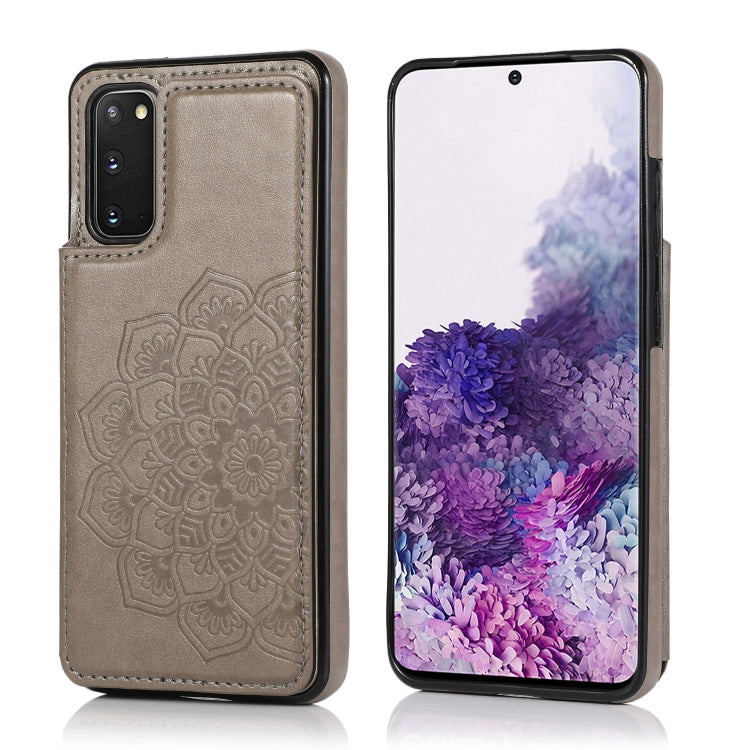 Double Buckle Mandala Pattern PU+TPU Protective Case with Card Slots & Holder & Photo Frame, For Samsung Galaxy Note20, For Samsung Galaxy S9, For Samsung Galaxy S9 Plus, For Samsung Galaxy S10, For Samsung Galaxy S10 Plus, For Samsung Galaxy S20������...