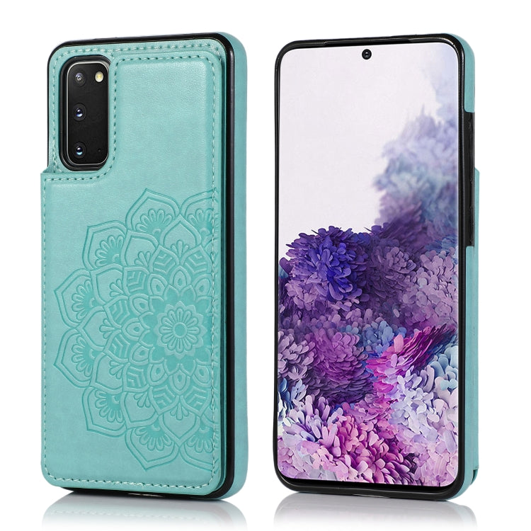 Double Buckle Mandala Pattern PU+TPU Protective Case with Card Slots & Holder & Photo Frame, For Samsung Galaxy Note20, For Samsung Galaxy S9, For Samsung Galaxy S9 Plus, For Samsung Galaxy S10, For Samsung Galaxy S10 Plus, For Samsung Galaxy S20������...