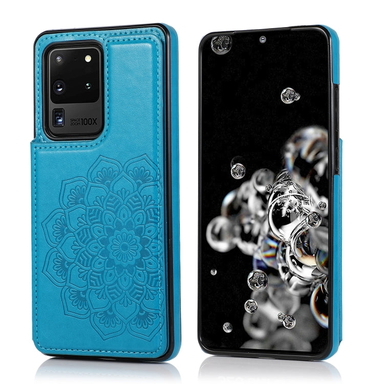 Double Buckle Mandala Pattern PU+TPU Protective Case with Card Slots & Holder & Photo Frame, For Samsung Galaxy Note20, For Samsung Galaxy S9, For Samsung Galaxy S9 Plus, For Samsung Galaxy S10, For Samsung Galaxy S10 Plus, For Samsung Galaxy S20������...