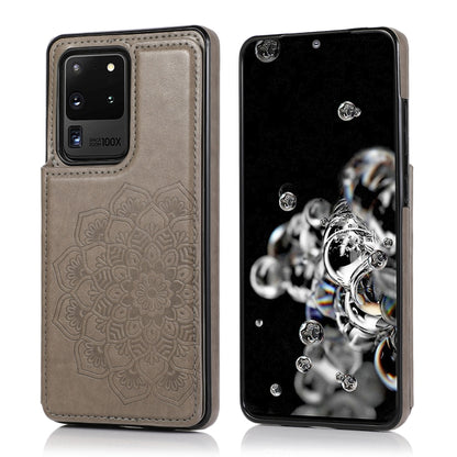 Double Buckle Mandala Pattern PU+TPU Protective Case with Card Slots & Holder & Photo Frame, For Samsung Galaxy Note20, For Samsung Galaxy S9, For Samsung Galaxy S9 Plus, For Samsung Galaxy S10, For Samsung Galaxy S10 Plus, For Samsung Galaxy S20������...