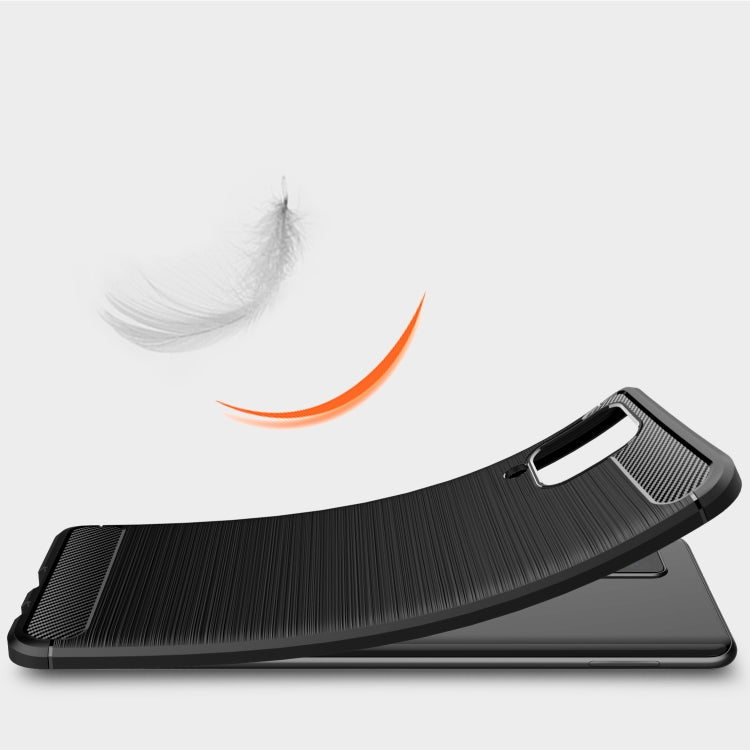 Brushed Texture Carbon Fiber TPU Case, For Samsung Galaxy A12