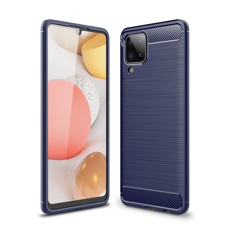 Brushed Texture Carbon Fiber TPU Case, For Samsung Galaxy A12