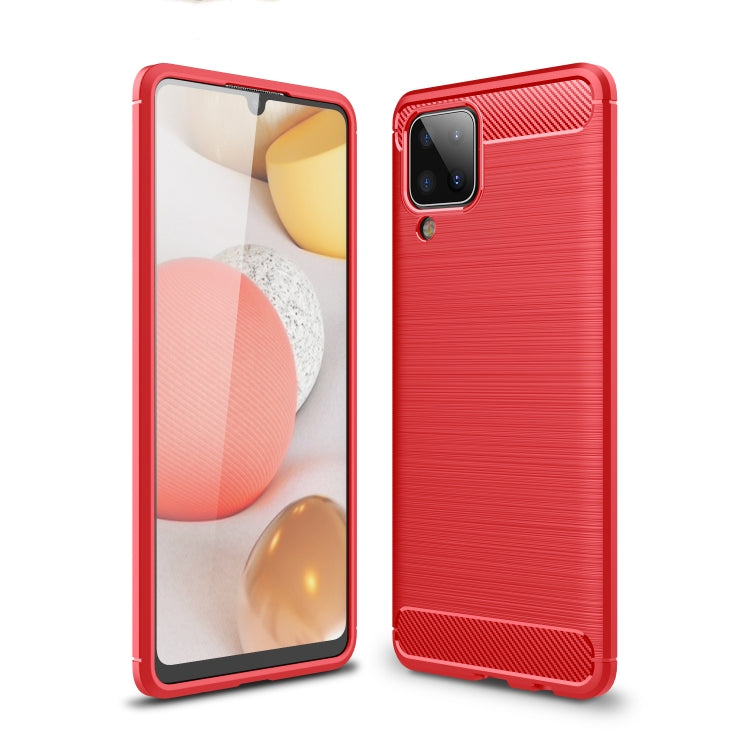 Brushed Texture Carbon Fiber TPU Case, For Samsung Galaxy A12