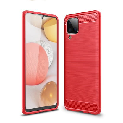 Brushed Texture Carbon Fiber TPU Case, For Samsung Galaxy A12