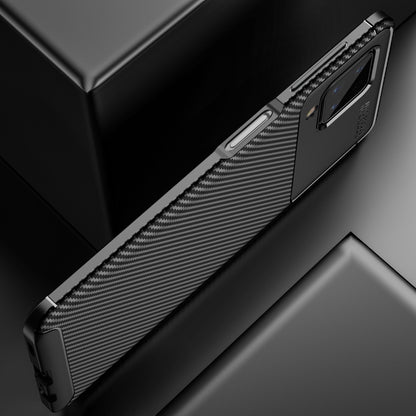 Carbon Fiber Texture Shockproof TPU Case, For Samsung Galaxy A12