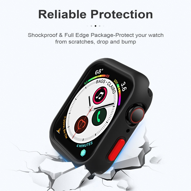 Silicone Frame Protective Case For Apple Watch Series 6 / 5 / 4 / Watch SE 44mm