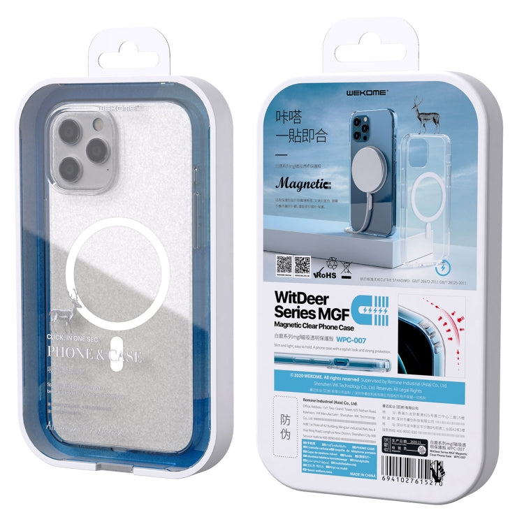 WK WPC-007 iDeal Series Magsafe Case Magnetic Ring All-inclusive Clear TPU Transparent Shockproof Case, For iPhone 11 Pro, For iPhone 11 Pro Max, For iPhone 12 Pro Max