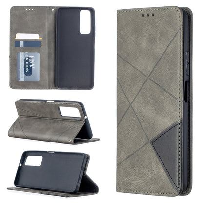 Prismatic Invisible Magnetic Horizontal Flip Leather Case with Holder & Card Slots & Photo Frame, For Huawei P smart 2021 / Y7a, For Samsung Galaxy A12