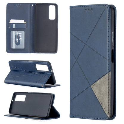 Prismatic Invisible Magnetic Horizontal Flip Leather Case with Holder & Card Slots & Photo Frame, For Huawei P smart 2021 / Y7a, For Samsung Galaxy A12