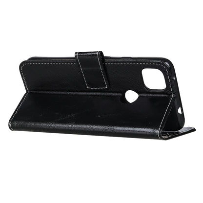 Retro Crazy Horse Texture Horizontal Flip Leather Case with Holder & Card Slots & Photo Frame & Wallet, For OPPO A15