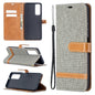 Lite Color Matching Denim Texture Horizontal Flip Leather Case with Holder & Card Slots & Wallet & Lanyard, For Huawei P smart 2021 / Y7a, For Samsung Galaxy A12