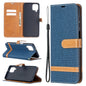 Lite Color Matching Denim Texture Horizontal Flip Leather Case with Holder & Card Slots & Wallet & Lanyard, For Huawei P smart 2021 / Y7a, For Samsung Galaxy A12