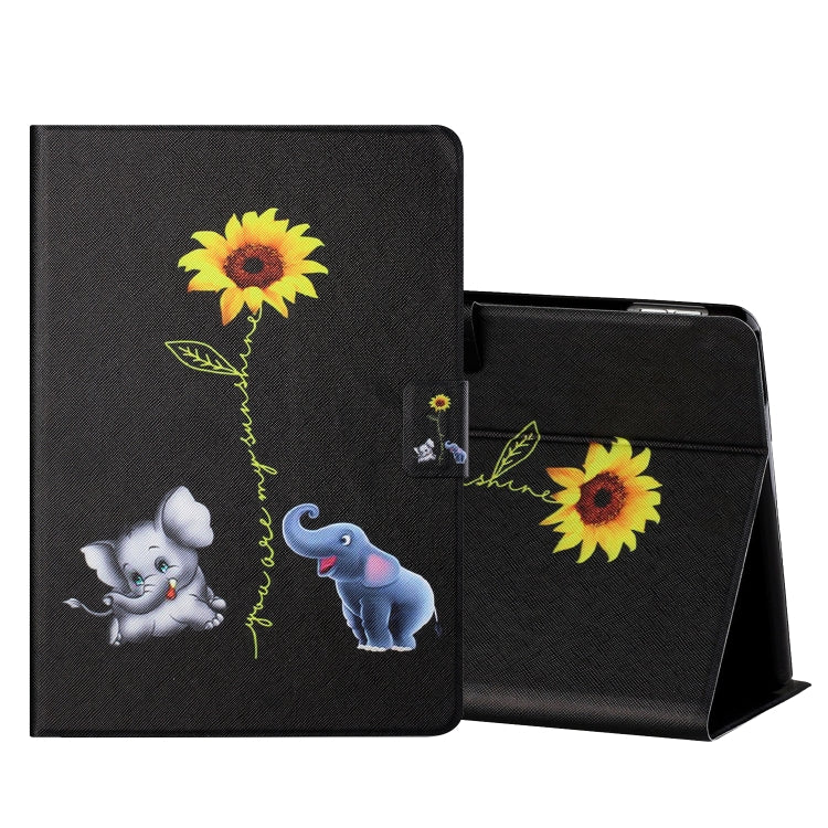 Colored Drawing Horizontal Flip Leather Case with Holder & Card Slots & Sleep / Wake-up Function