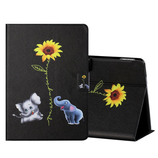 Colored Drawing Horizontal Flip Leather Case with Holder & Card Slots & Sleep / Wake-up Function