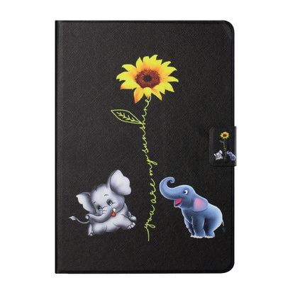 Colored Drawing Horizontal Flip Leather Case with Holder & Card Slots & Sleep / Wake-up Function