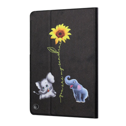 Colored Drawing Horizontal Flip Leather Case with Holder & Card Slots & Sleep / Wake-up Function