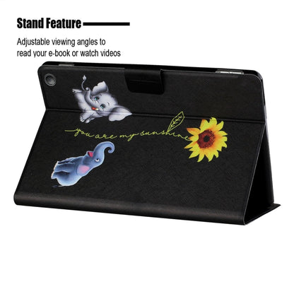 Colored Drawing Horizontal Flip Leather Case with Holder & Card Slots & Sleep / Wake-up Function