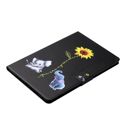 Colored Drawing Horizontal Flip Leather Case with Holder & Card Slots & Sleep / Wake-up Function