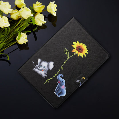 Colored Drawing Horizontal Flip Leather Case with Holder & Card Slots & Sleep / Wake-up Function